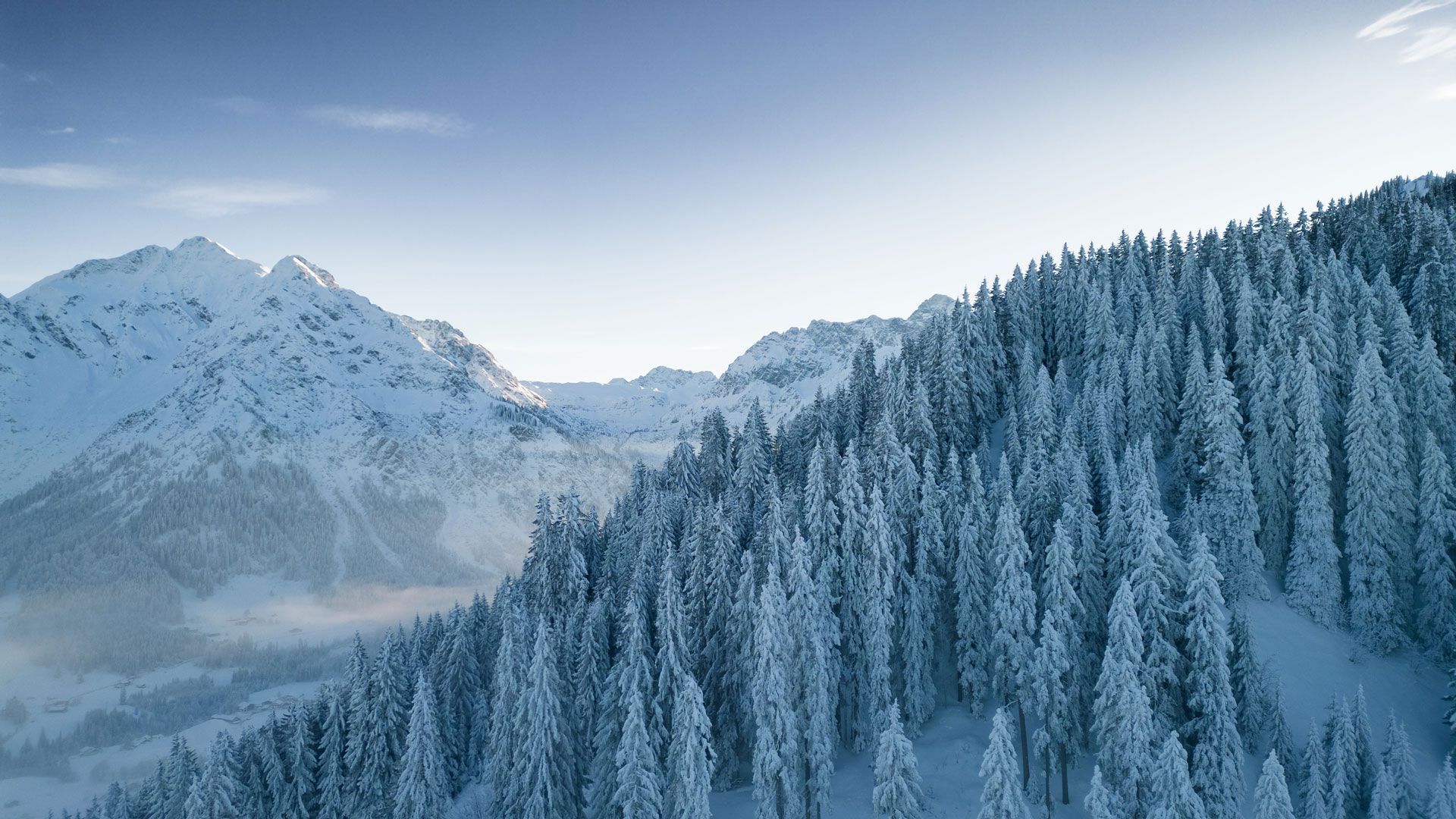 Winterurlaub in den Allgäuer Alpen im Hörnlepass Kleinwalsertal - Urlaub und Naturgenuss