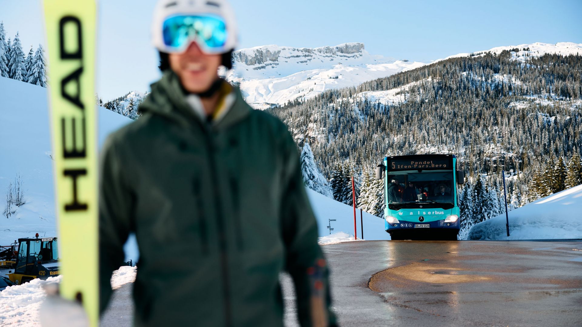 Kostenlos mit dem Walserbus im Kleinwalsertal auch im Winter unterwegs
