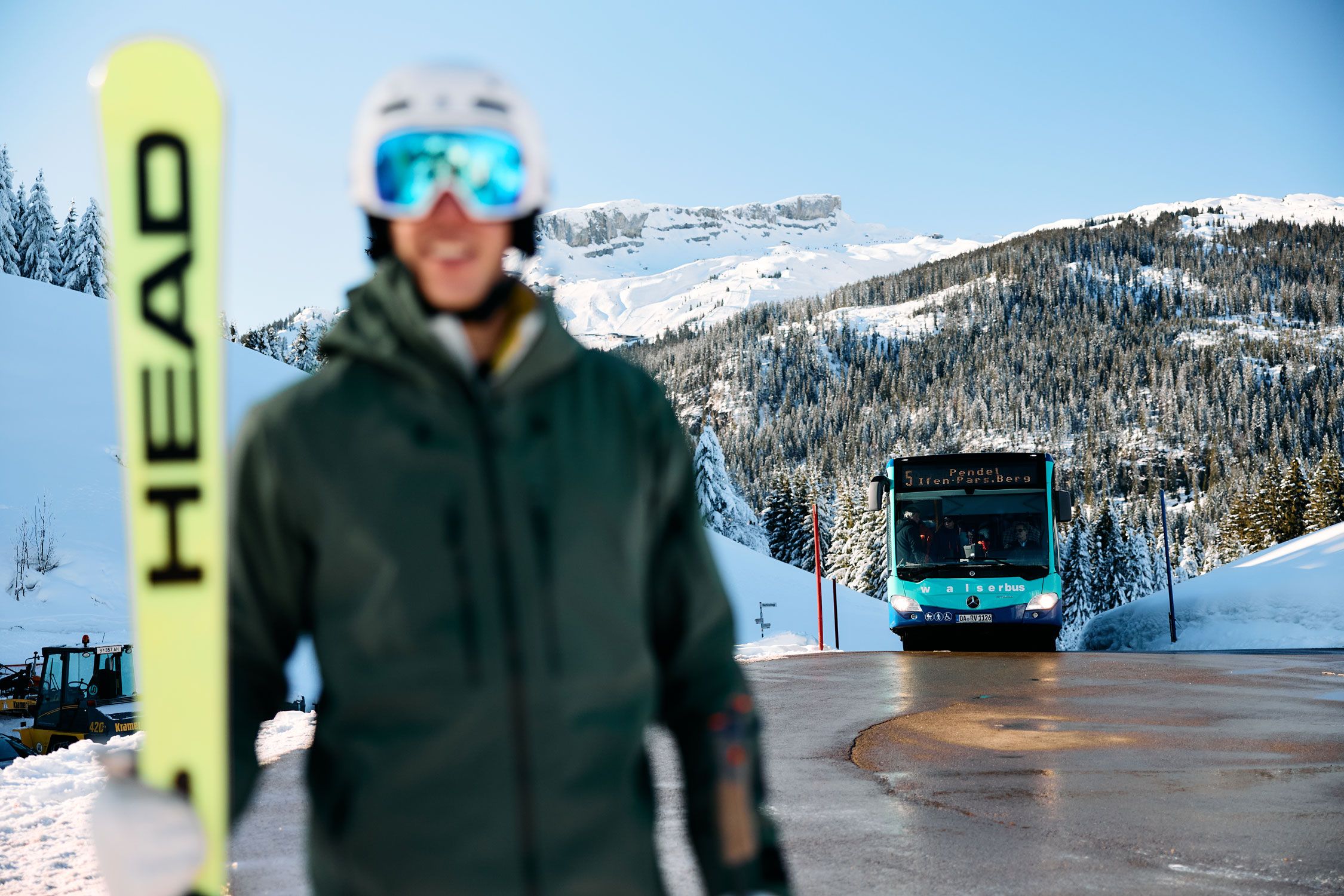 Kostenlos mit dem Walserbus im Kleinwalsertal auch im Winter unterwegs